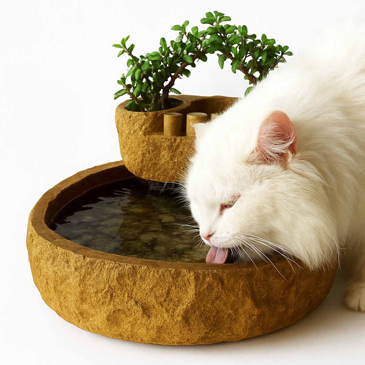 آبنما سنگی آبخوری گربه