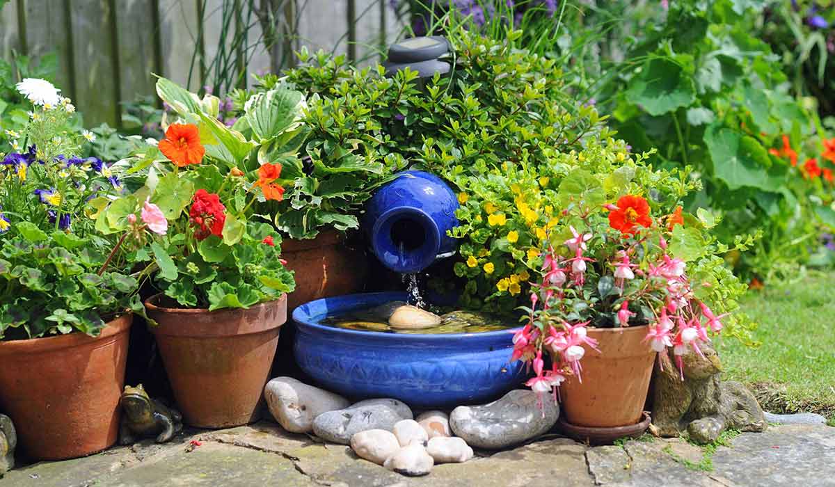 ساخت آبنمای خانگی بدون برق