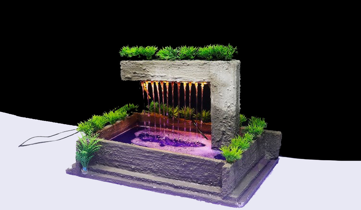 نحوه نصب چراغ LED در آبنماهای سنگی