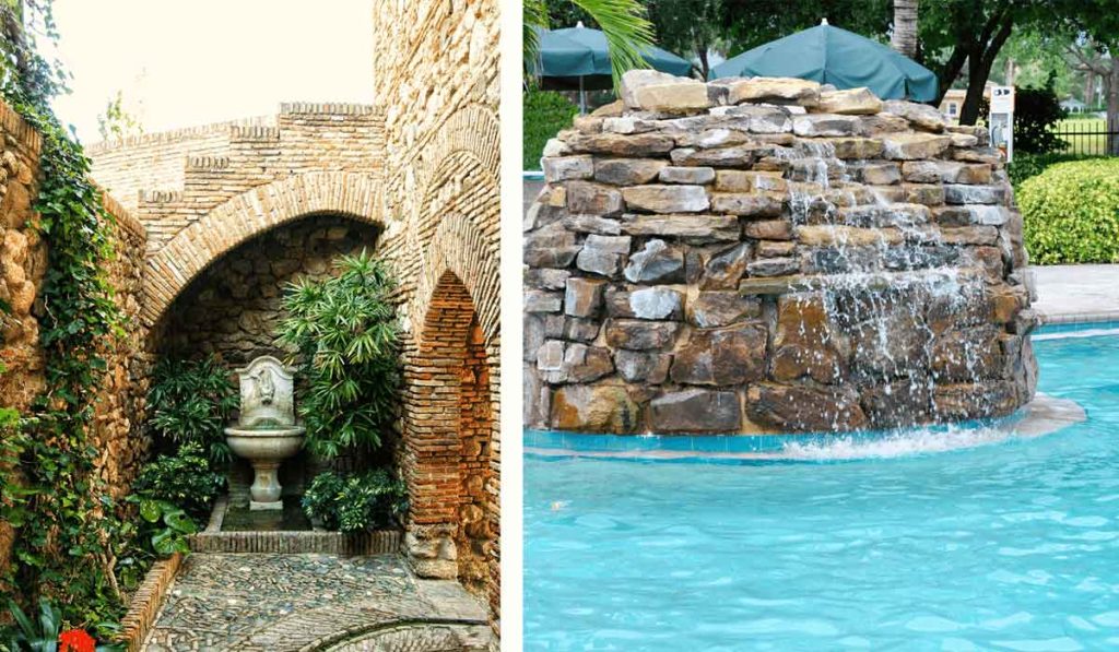 آبنمای دیواری سنگی