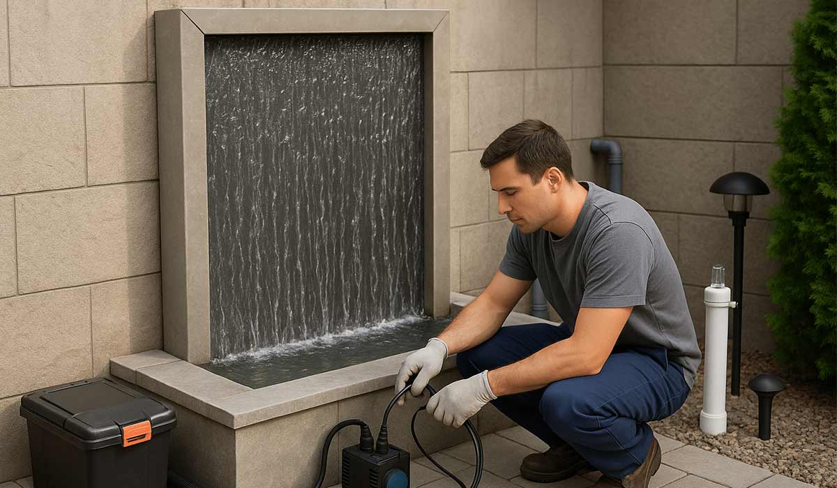 طراحی آبنما دیواری