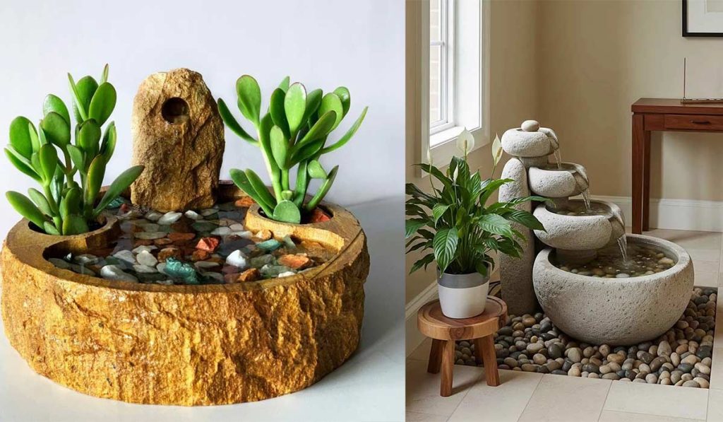 مقایسه آبنما سیمانی و سنگی